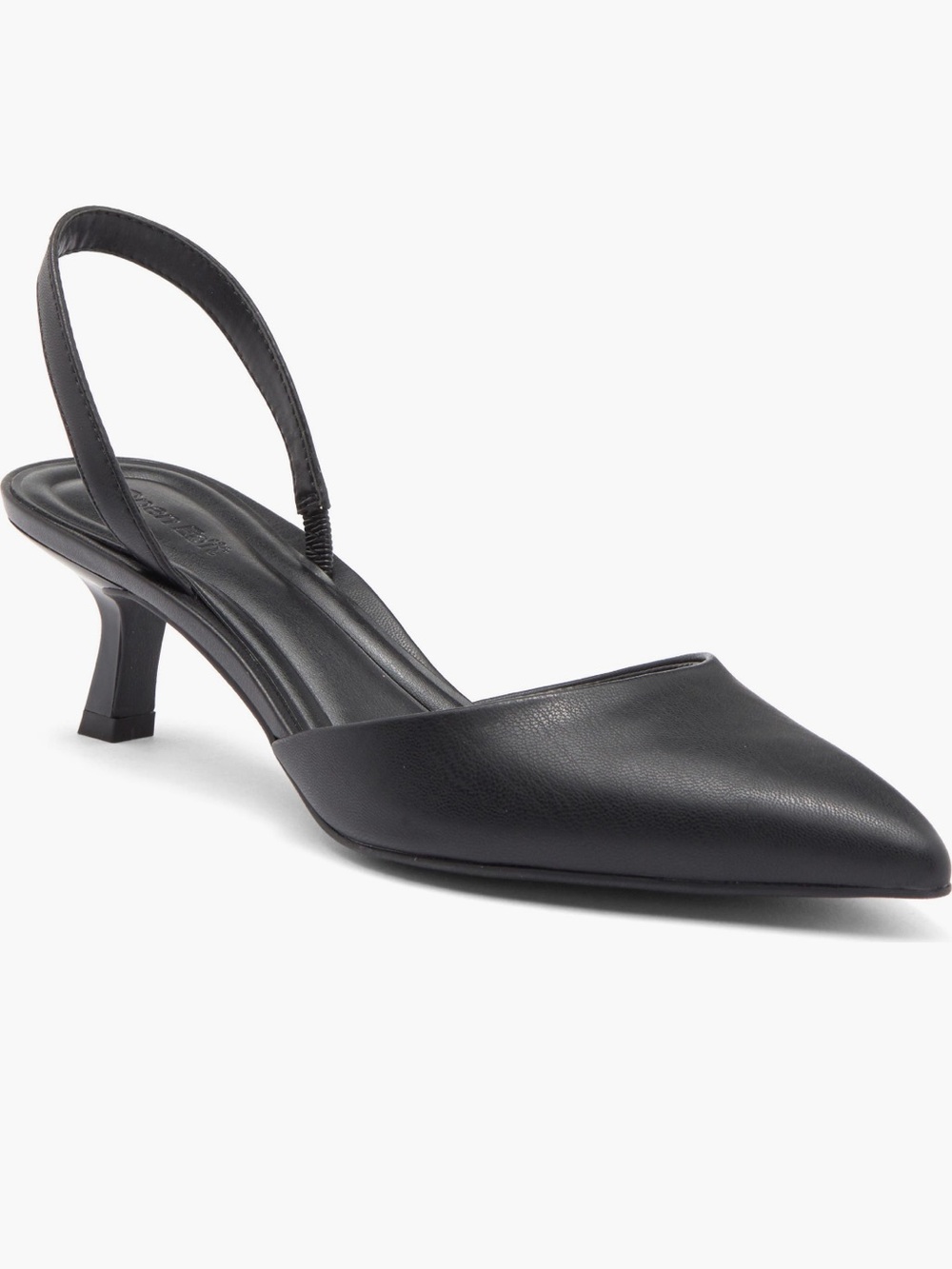 Nordstrom Open Edit Cammie Kitten Heel Slingback Pump in Black • Size 8 • NWT